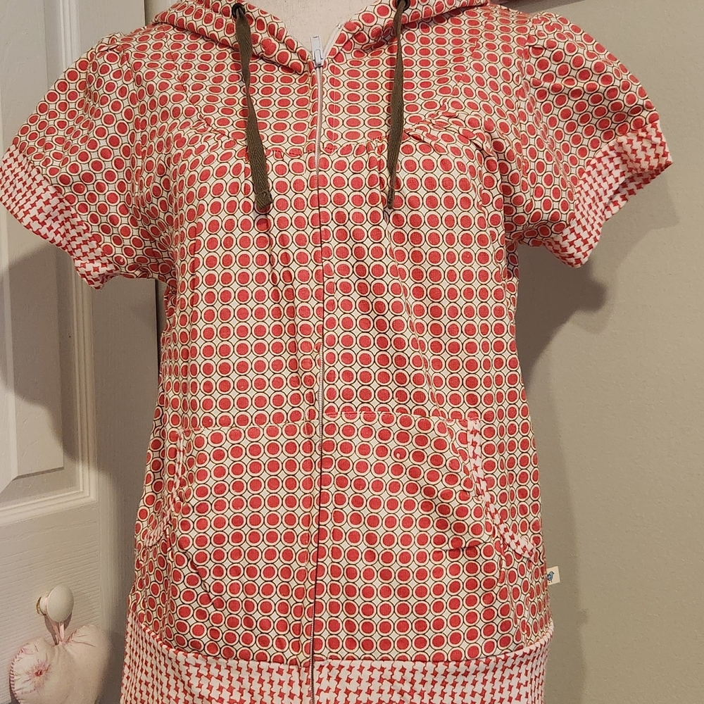 Stylish Red Patterned Women's Blouse